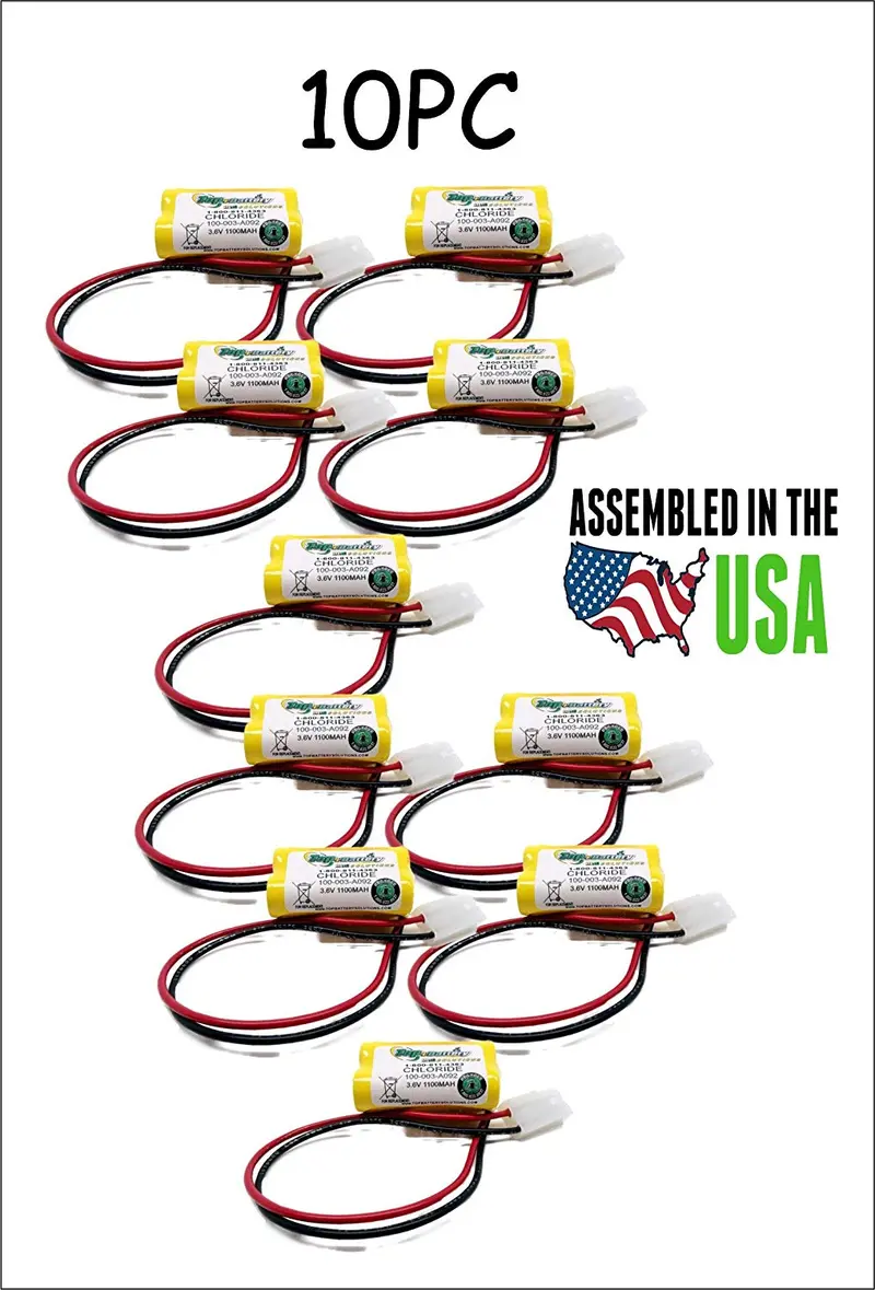 10-Pack Chloride/Lightguard 100-003-A092 Replacement Battery