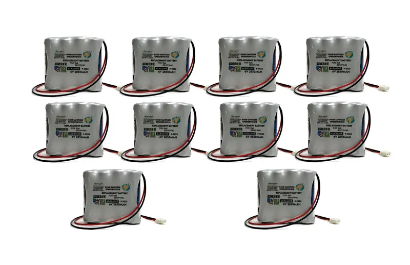 10-Pack GPRHORW01018 Replacement Battery for Purell ES8 Dispensers