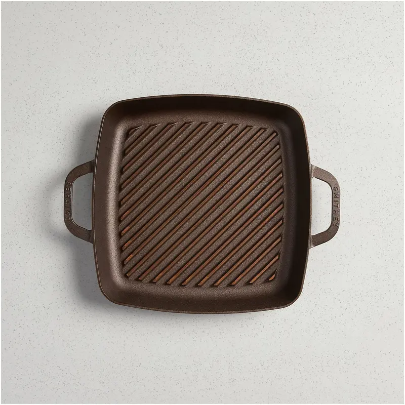 12-Inch Ribbed Grill Pan – Even Heat Distribution