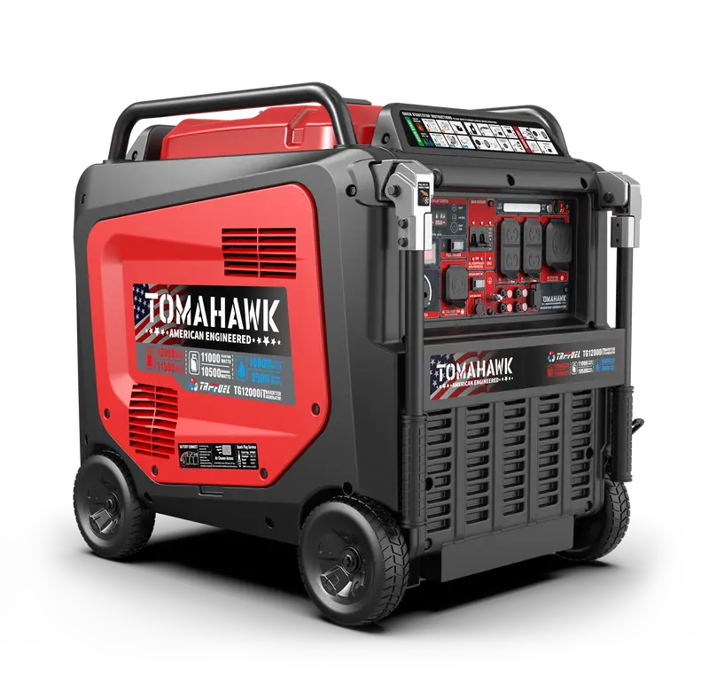 12,000W Tri-Fuel Inverter Generator – Quiet 120V/240V Home Backup with Electric Start