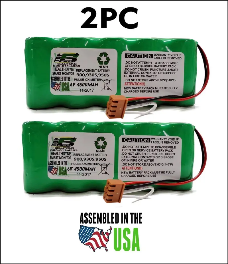2-Pack Healthdyne Technologies 900/900S/930S/950S/970S Smart Monitor Replacement Battery