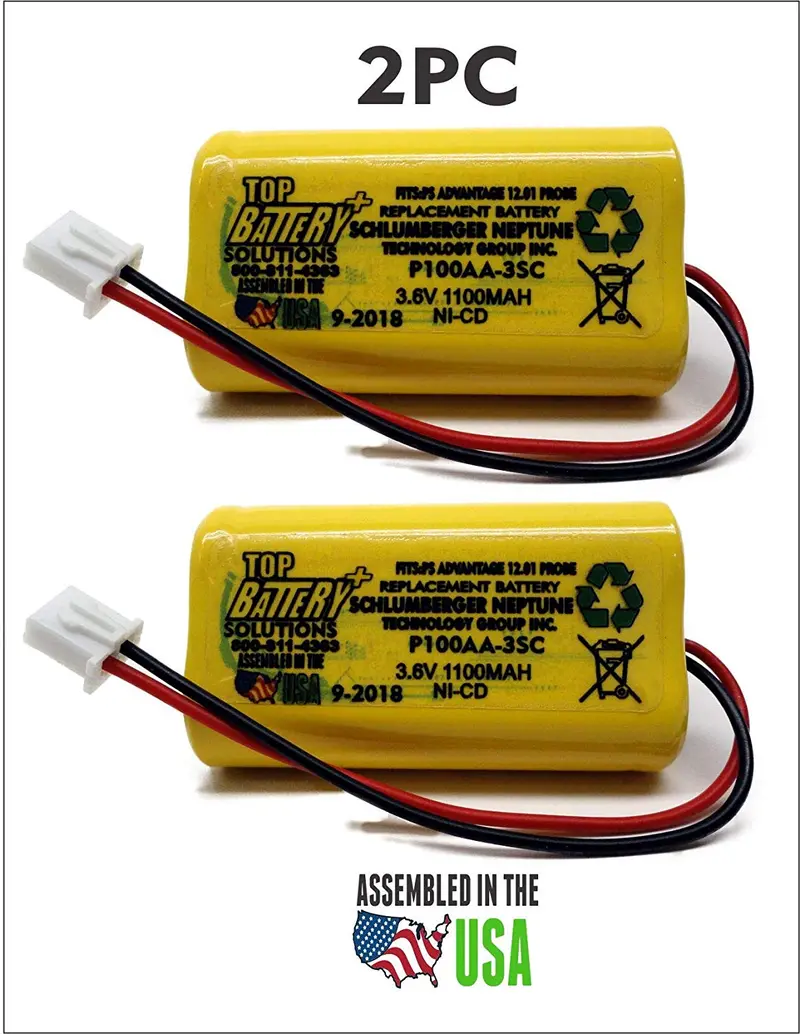 2-Pack Schlumberger Neptune Advantage 12.01 Probe Fault Indicator Battery – P100AA-3SC, 3.6V, 1Ah