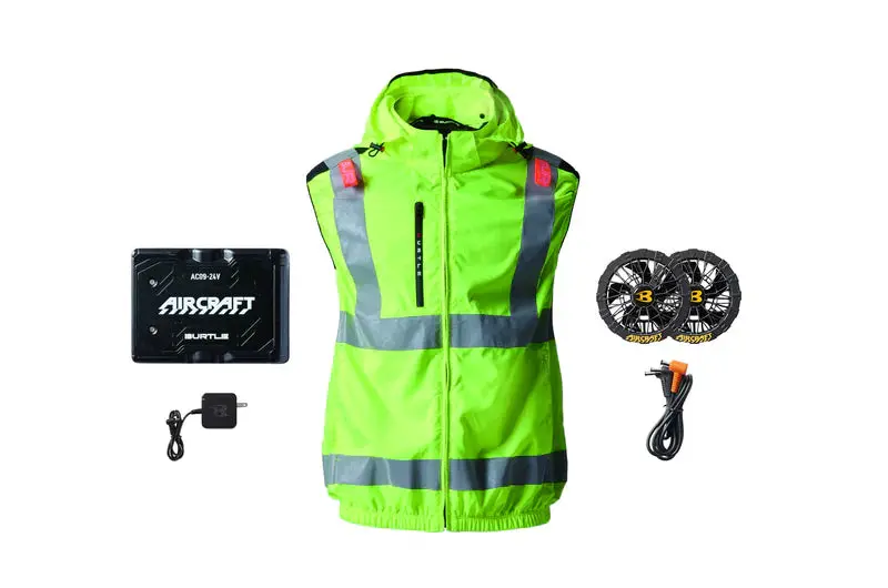 24V Hi-Visibility Fan-Cooled Safety Vest with Integrated Cooling