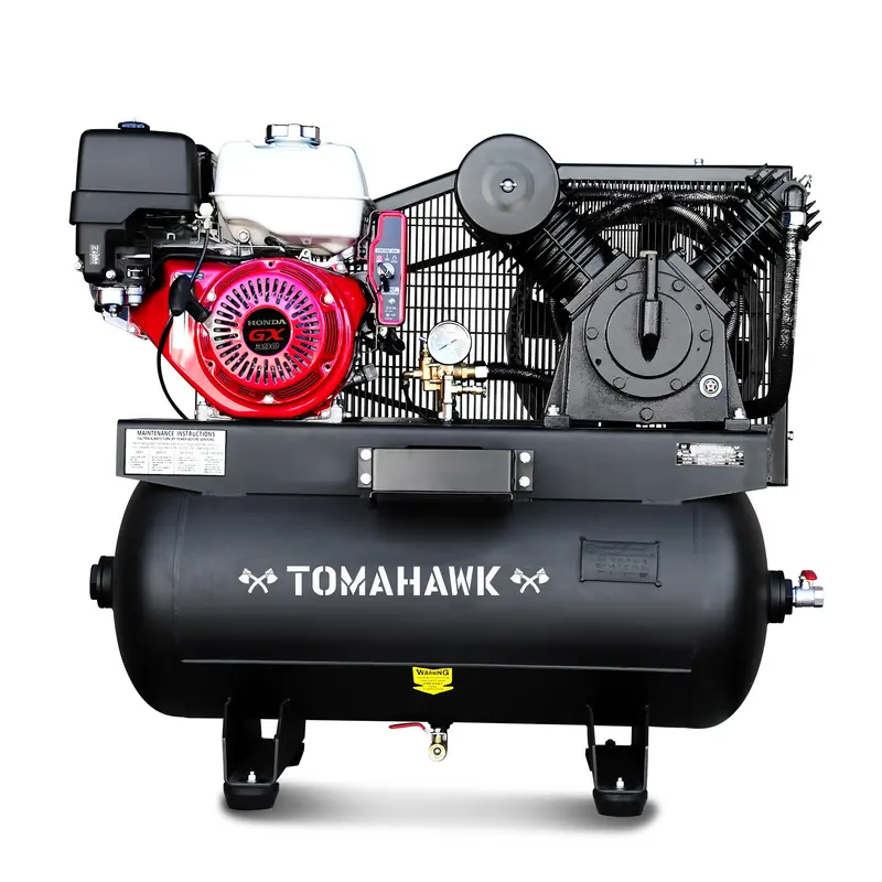 30-Gallon Horizontal Gas Air Compressor – 13 HP Honda GX390 Engine, 24.4 CFM @ 90 PSI