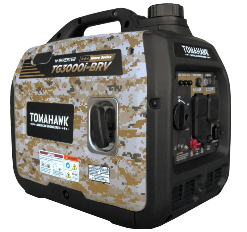 3000W Super-Quiet Inverter Generator – Camo Portable Gas Power Unit