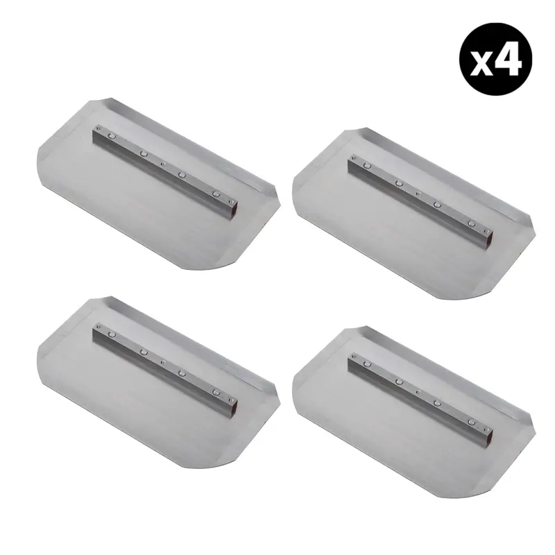 4-Pack 6″ × 18″ Combo Trowel Blades for Tomahawk 46-Inch Power Trowels