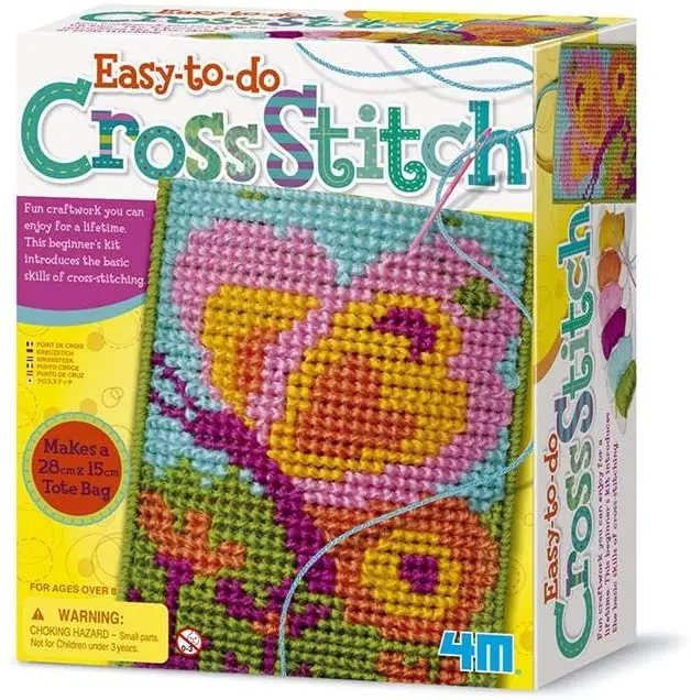 4M Beginner Cross Stitch Craft Set