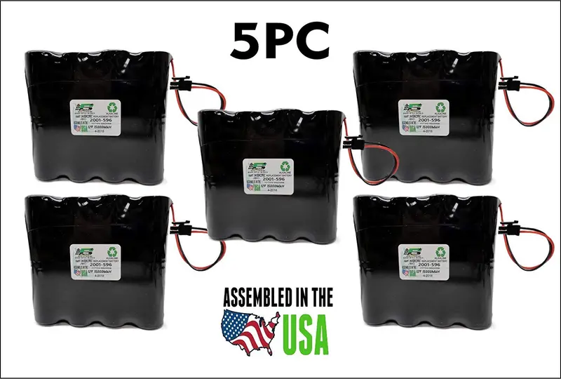 5-Pack Hart InterCivic 2001-596 Rev E Battery for eSlate & JBC Voting Systems