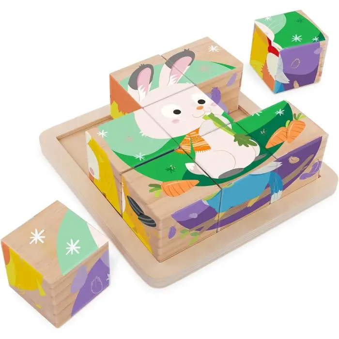 6-in-1 Pet-Themed Cube Puzzle – Battat
