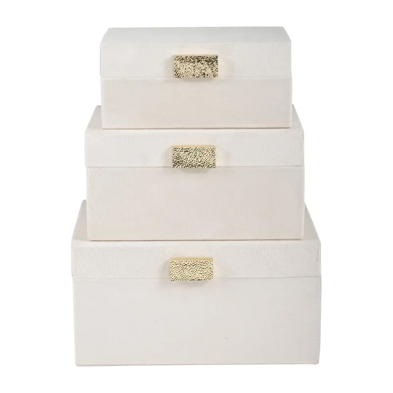 9-Liter Luxe Velveteen Jewelry Box with Cotton Lining