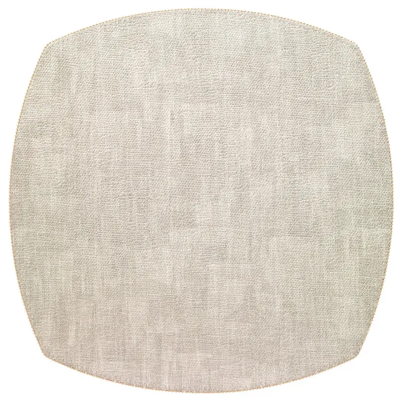 Allure Birch Vinyl Placemats – 16″ Elliptical Set with Beaded Edge