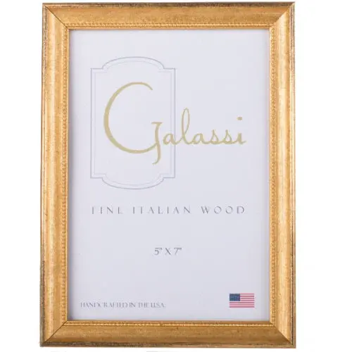Antique-Style Gold Beaded Picture Frame