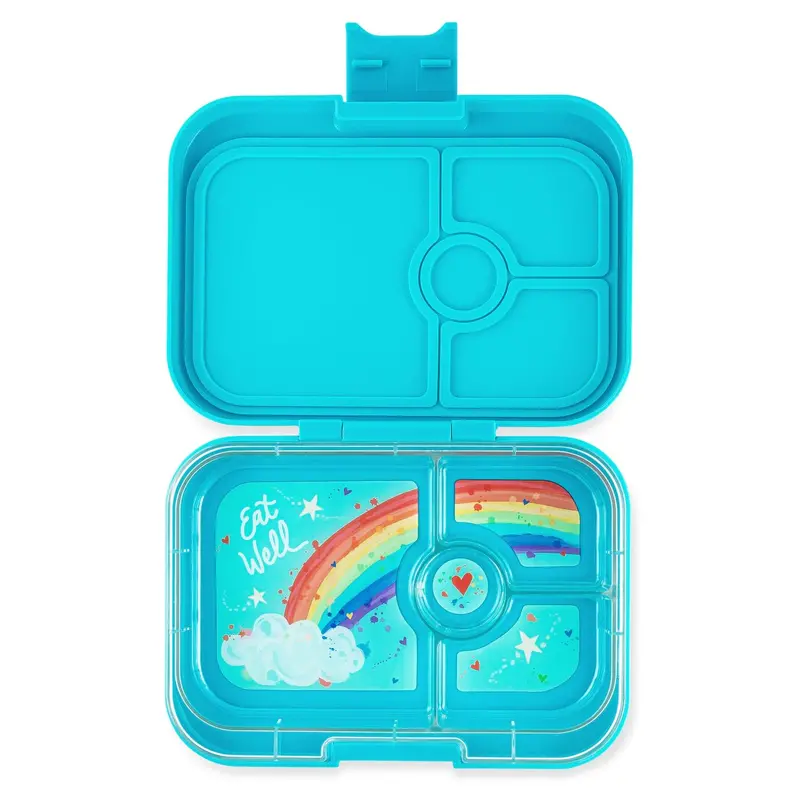 Aqua Rainbow Yumbox Panino 4-Compartment Lunch Box