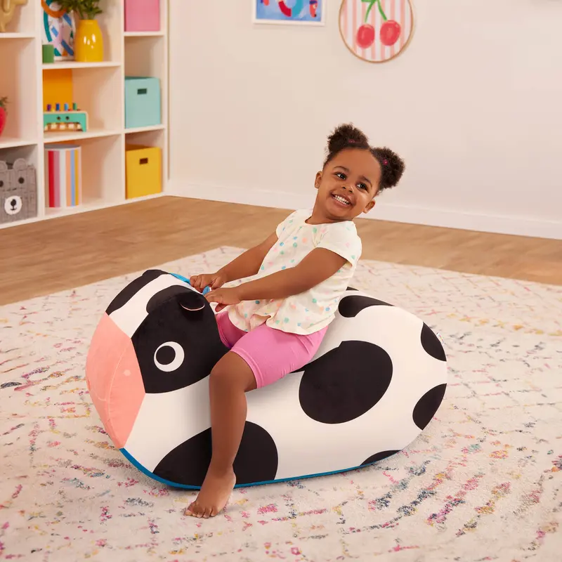 Battat Cozy Cruisers Soft Ride-On Toy – Cow Design