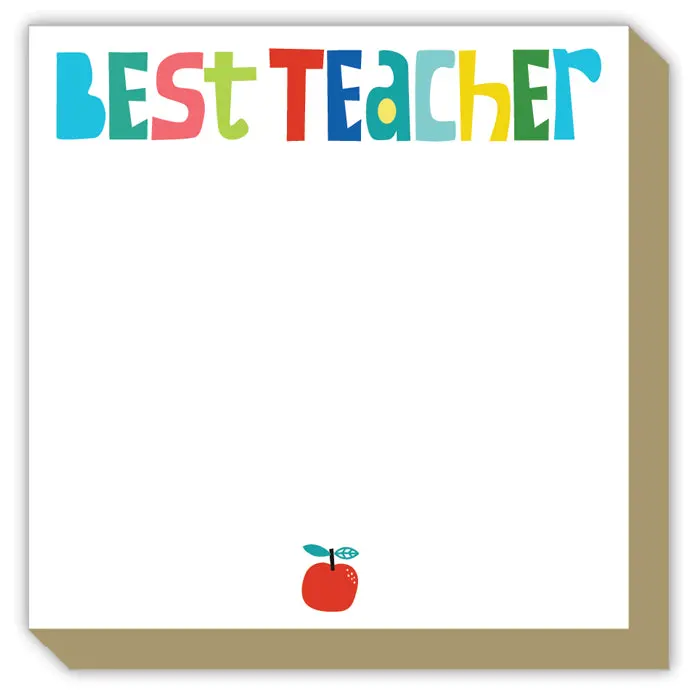 Best Teacher Apple-Themed Luxury Notepad Set