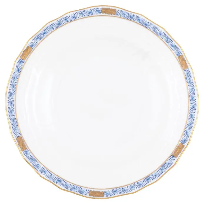 Blue Chinese Bouquet Garland Dessert Plate