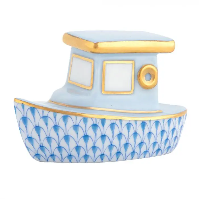 Blue Tug Boat Ornament