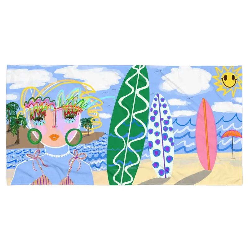 ‘Boardwalk Babe’ Stylish Oversized Beach Towel