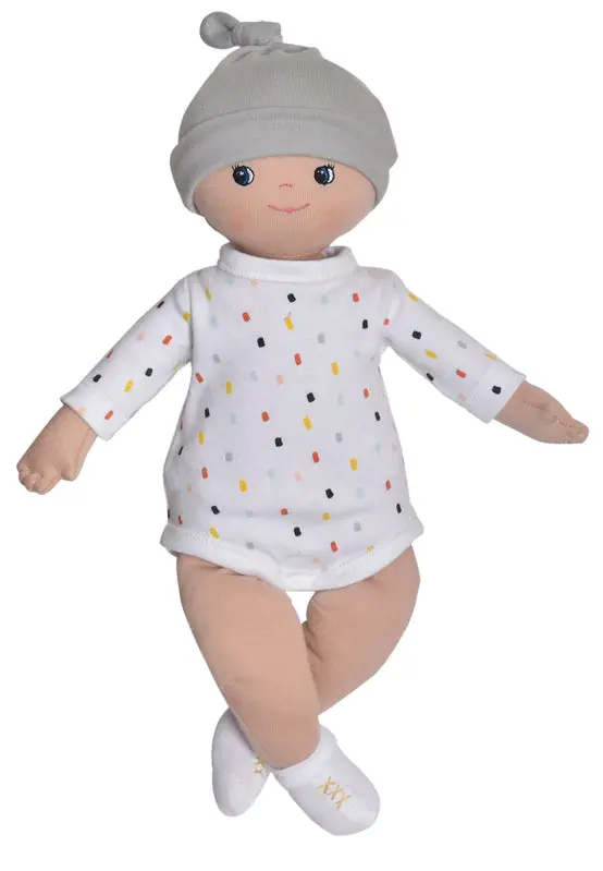 Bonikka Baby Jump Suit Doll – Outfitted Fabric Infant Figure