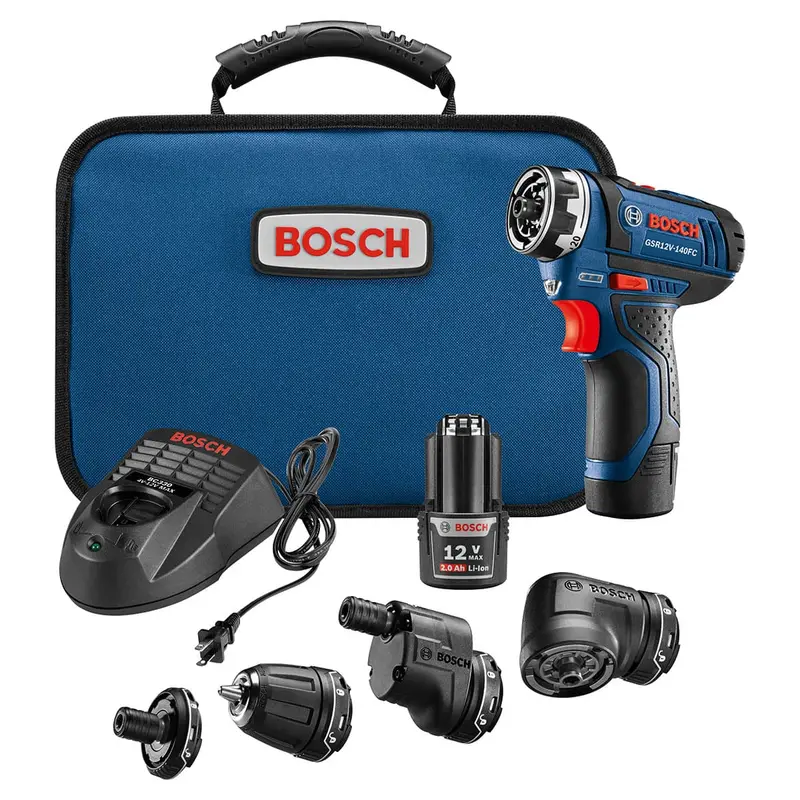Bosch 12V Max Flexiclick 5-in-1 Drill and Driver System (GSR12V-140FCB22)