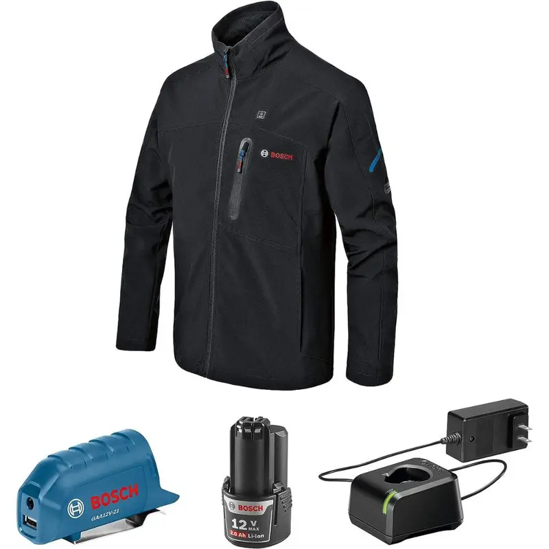 Bosch GHJ12V-20XXLN12 Heated Jacket Kit – 12V Max with Power Adapter (Size 2XL)