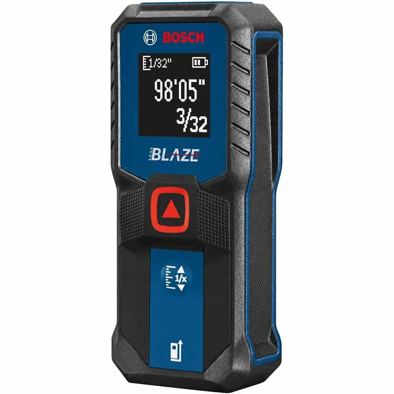 Bosch GLM100-23 BLAZE Laser Distance Measure – 100-Foot Range, Red Beam