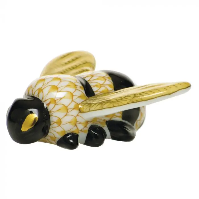 Butterscotch-and-Black Bumble Bee Ornament