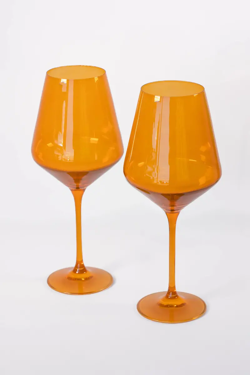 Butterscotch-Colored Estelle Wine Glasses – Set of 4