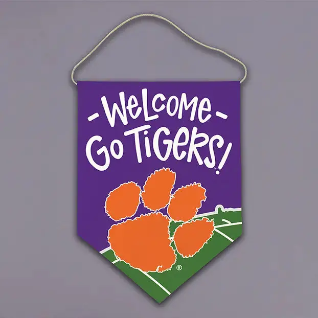 Clemson-Themed Welcome Door Hanger