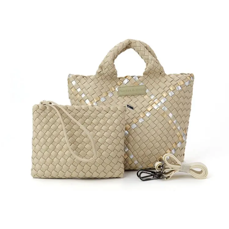 Compact Mini Woven Tote