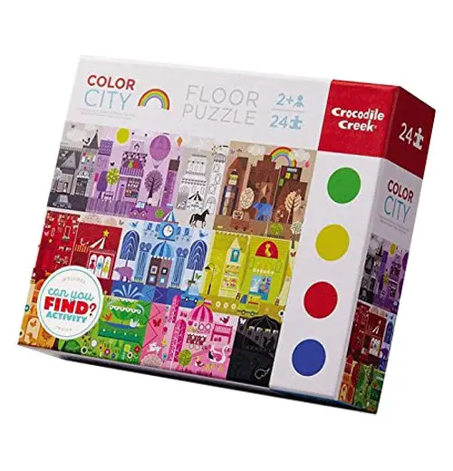 Crocodile Creek Colour City Jigsaw Puzzle – 24-Piece Educational Activity