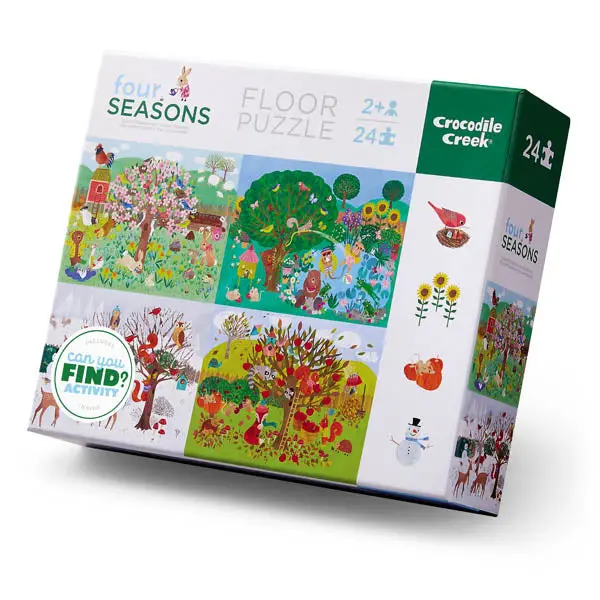 Crocodile Creek Four Seasons Puzzle – 24-Piece Illustrated Learning Set