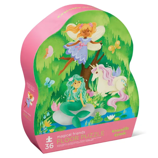 Crocodile Creek Magical Friends Floor Puzzle – 36-Piece Fantasy Creature Play Mat
