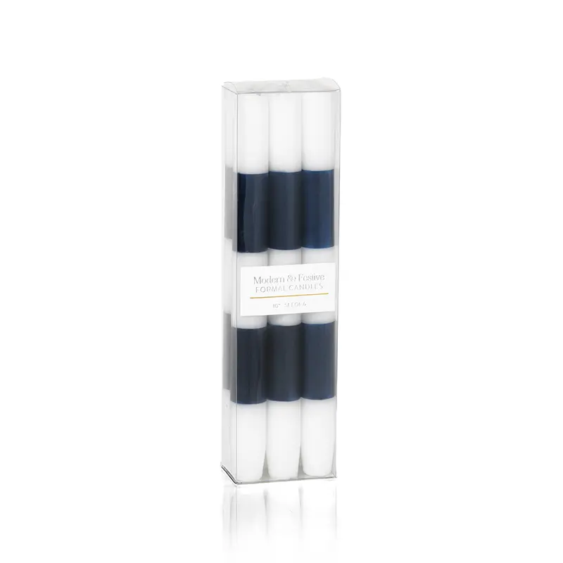 Elegant Dark Blue Formal Candles – Set of 6