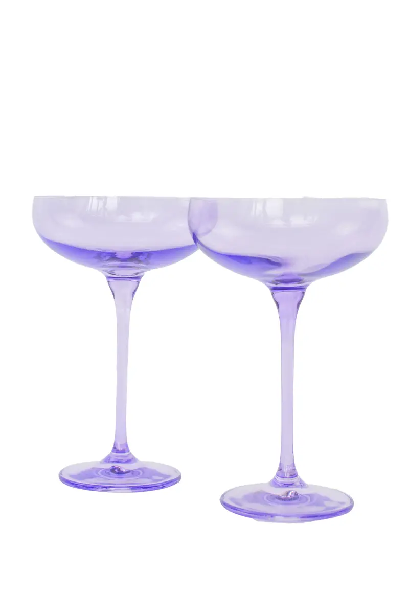 Estelle Lavender Champagne Coupe Set – 4-Pack