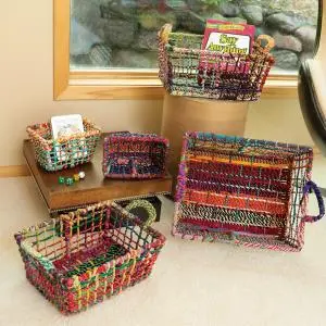Extra-Large Colored Jute Storage Basket
