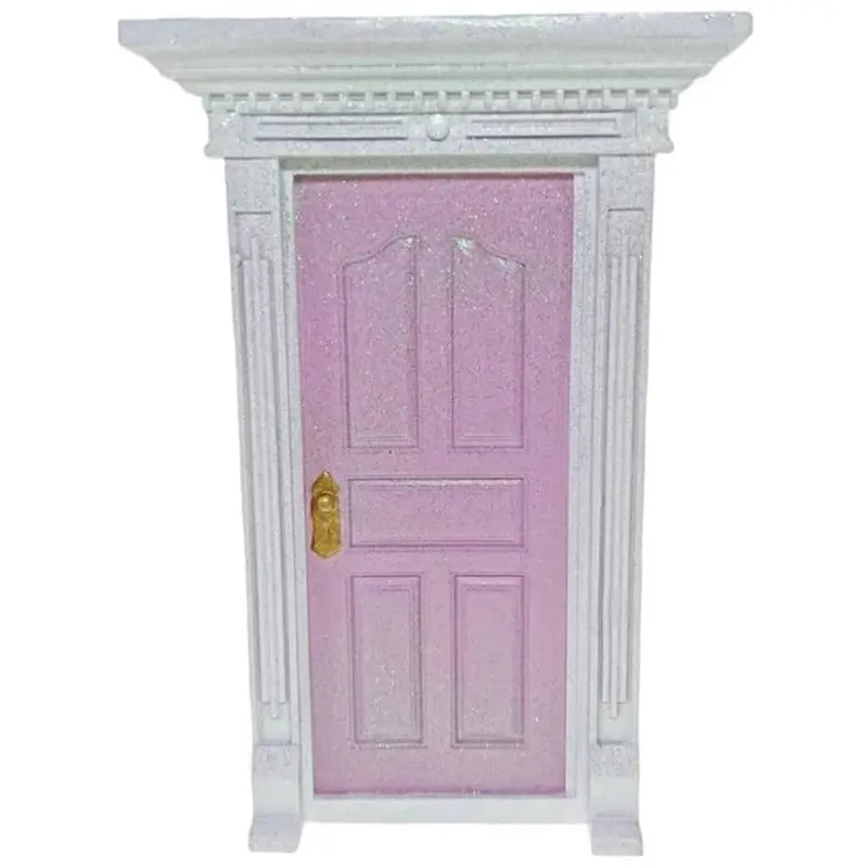 Fairy Door Glitter Light Pink Illuminated Ornament – Cotton Candy