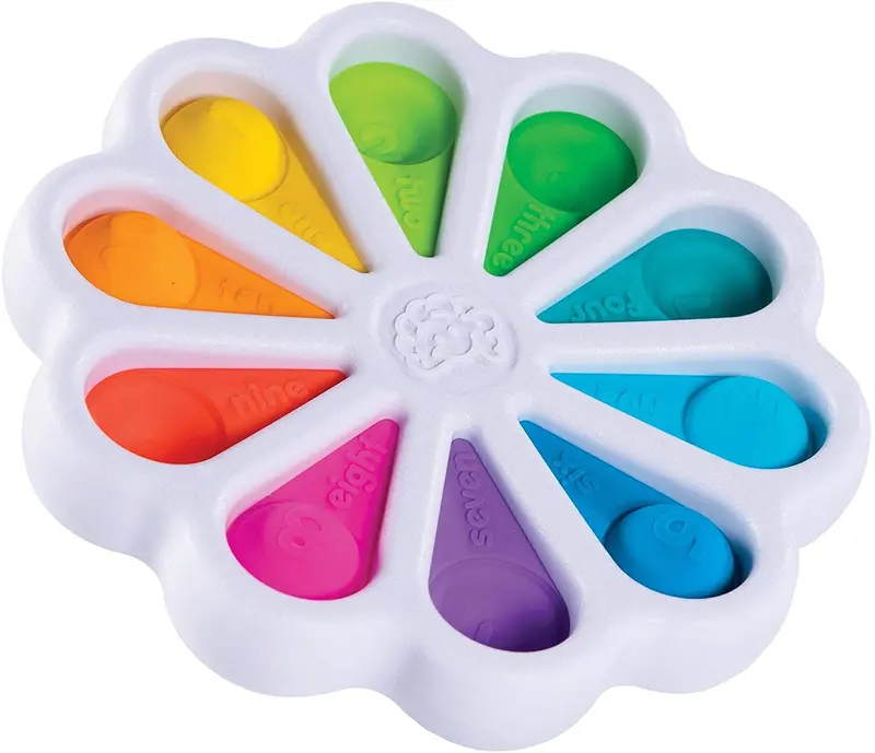 Fat Brain Toys Dimpl Digits – Numbered Popper Toy for Early Math Exploration