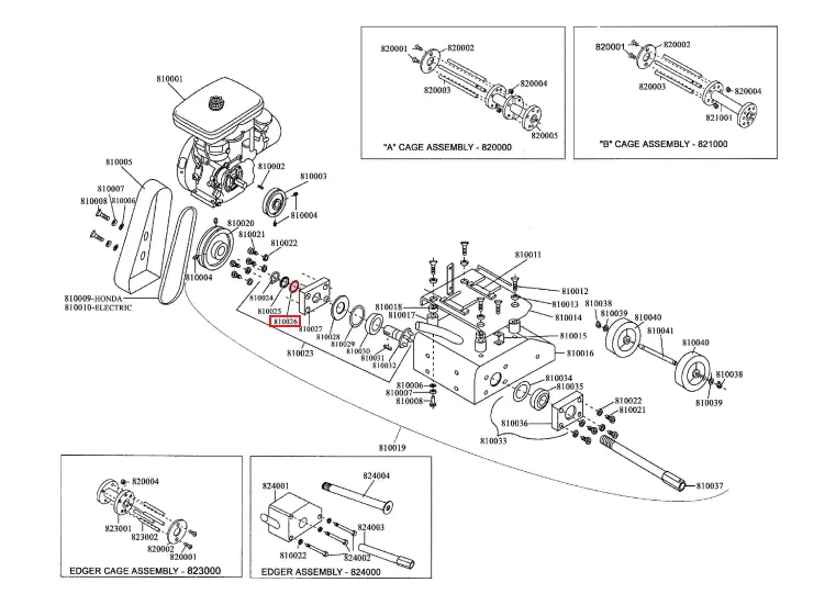 Felt Washer (P034) for TSCAR-8H 8-Inch Honda-Powered Scarifier