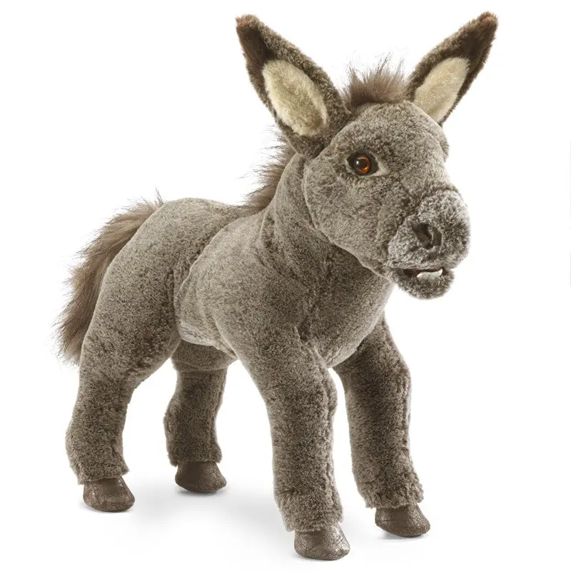 Folkmanis Baby Donkey Puppet – Soft, Expressive Animal Character
