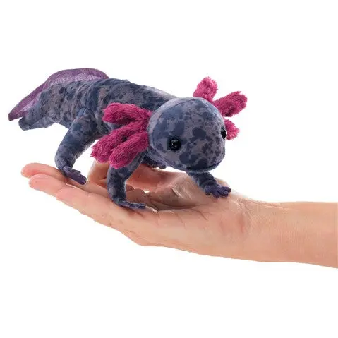 Folkmanis Black Axolotl Hand Puppet – Rare Amphibian Educational Toy