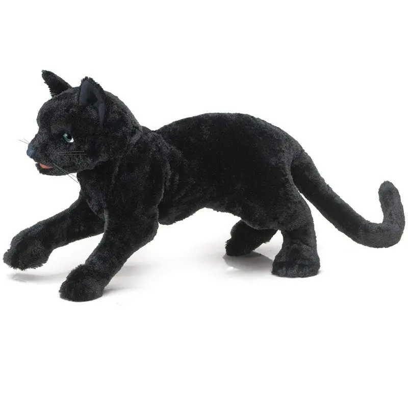 Folkmanis Black Cat Hand Puppet – Sleek, Mystical Feline Puppet for All Ages