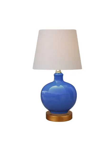 French Blue Mini Porcelain Table Lamp
