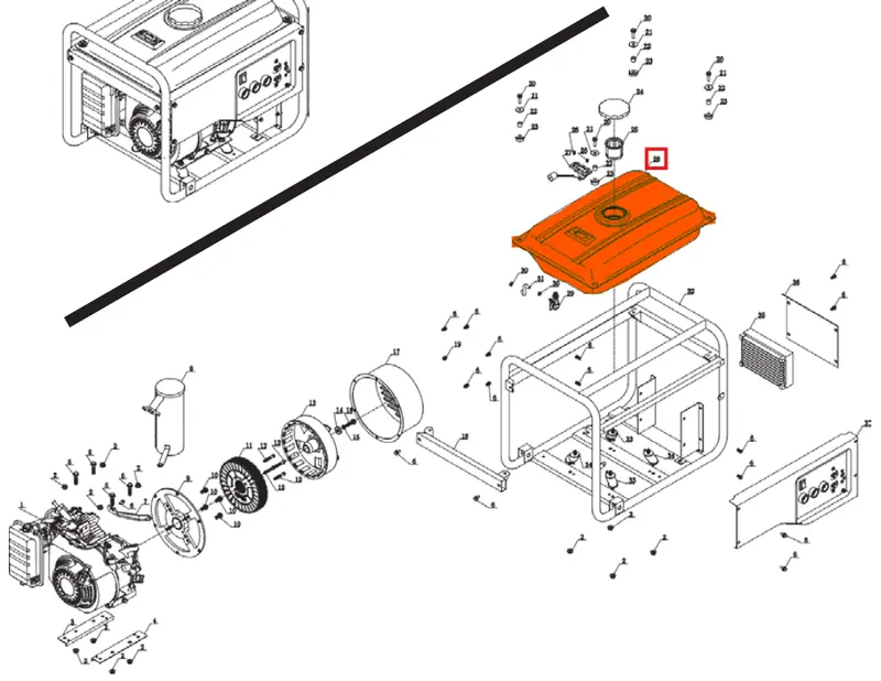 Fuel Tank for TWG210A 210-Amp Welder Generator