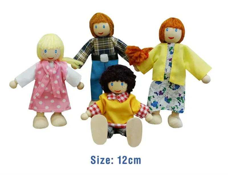 Fun Factory Doll Family Set – 4-Piece Pretend Play Figures