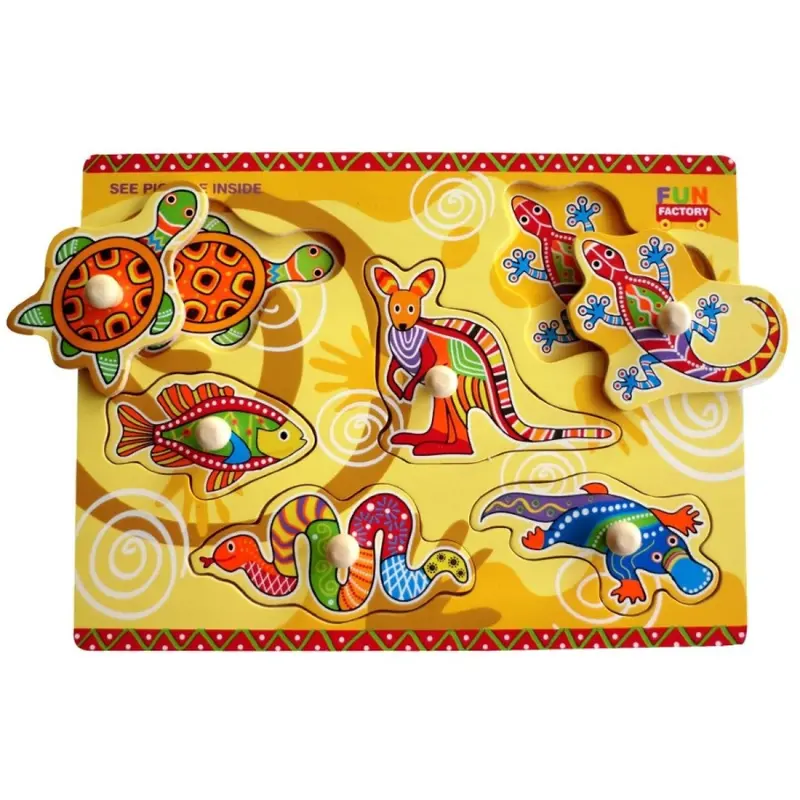 Fun Factory Indigenous Knobbed Puzzle – Cultural Early Learning Toy