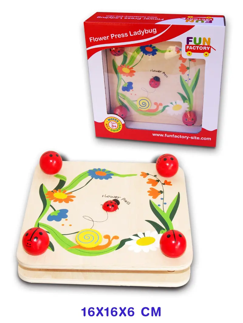 Fun Factory Ladybug-Shaped Flower Press Craft Kit