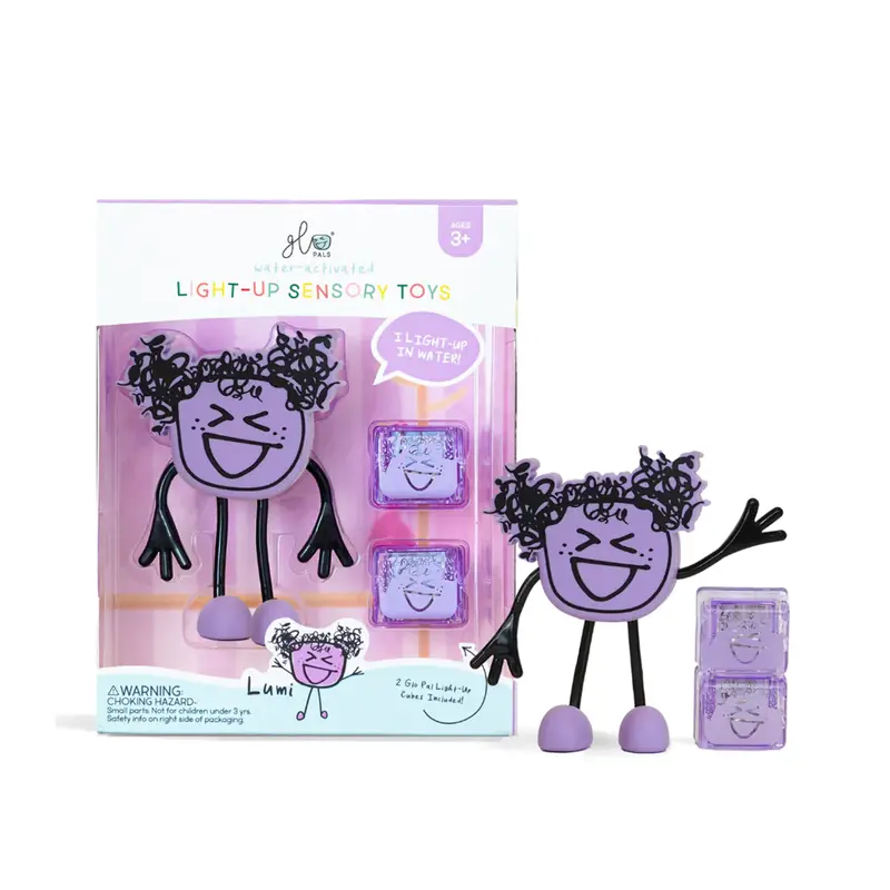 Glo Pals Light-Up Sensory Bath Toy – Lumi the Purple Glow Figure