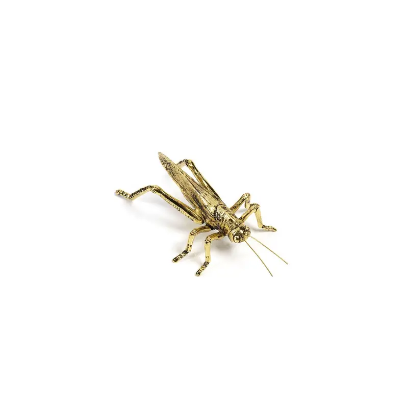 Gold-Finished Grasshopper Decorative Figurine