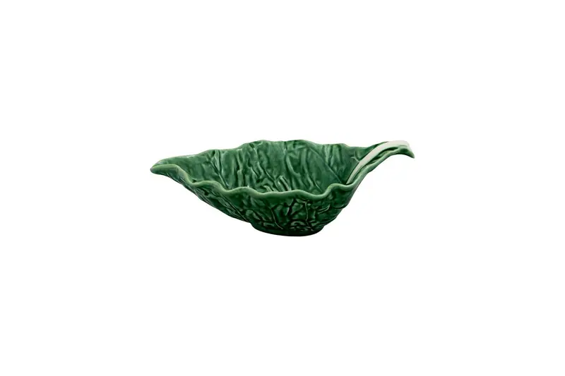Green Cabbage Pattern Ceramic Sauce Boat